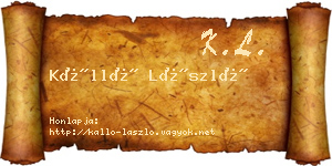 Kálló László névjegykártya